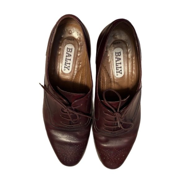 BALLY Garfield Brown Leather Lace Up Plain Toe Derby Oxfords Men's Size 12 - Picture 8 of 8